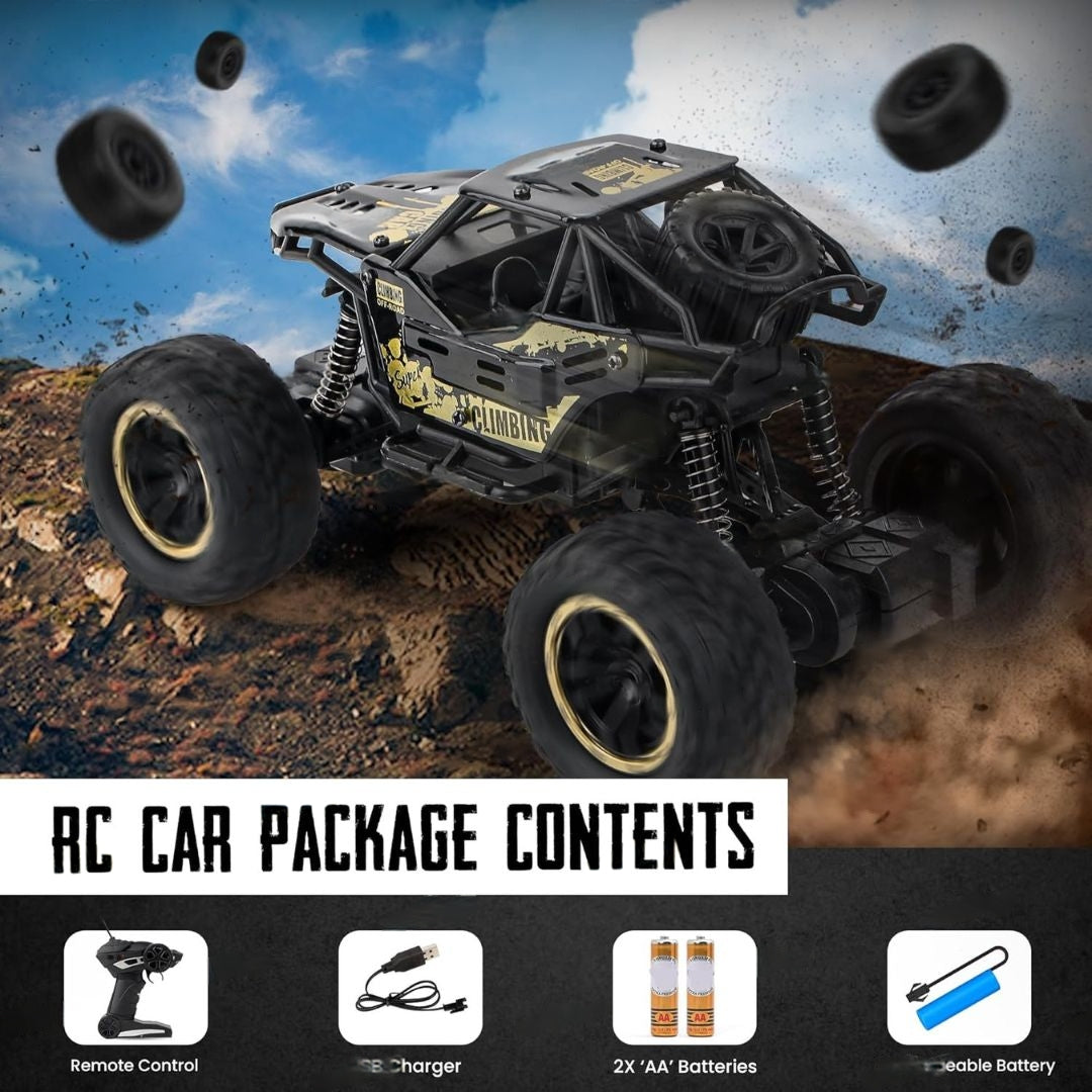 Remote Controlled Rock Crawler Monster Truck Toy Vehicle for Kids And Adults.