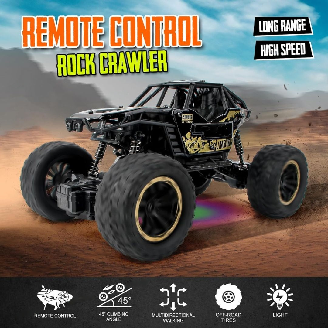 Remote Controlled Rock Crawler Monster Truck Toy Vehicle for Kids And Adults.
